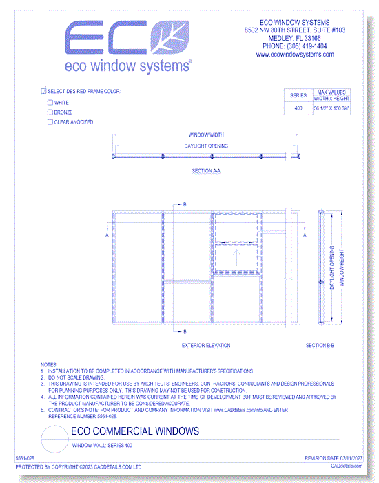 Window Wall: Series 400 