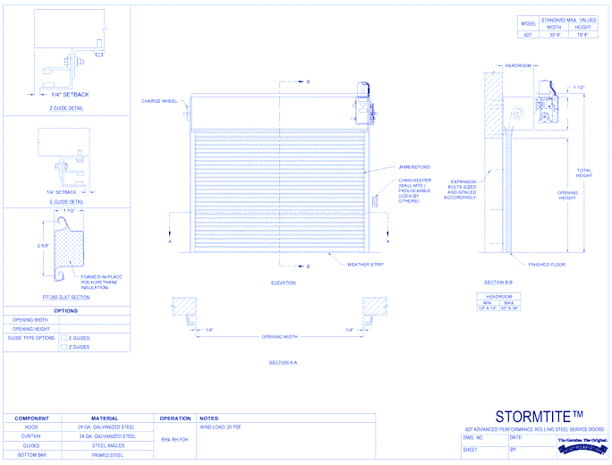 Stormtite™ 627 - Advanced Performance Rolling Steel Service Doors