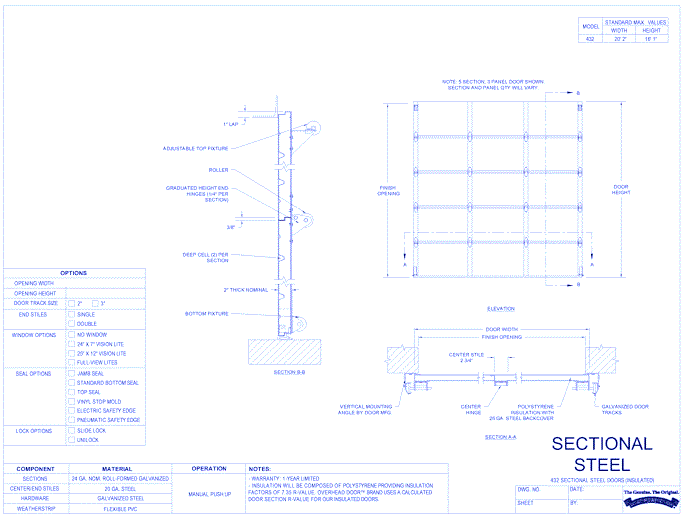 432 - Sectional Steel Doors (Insulated)