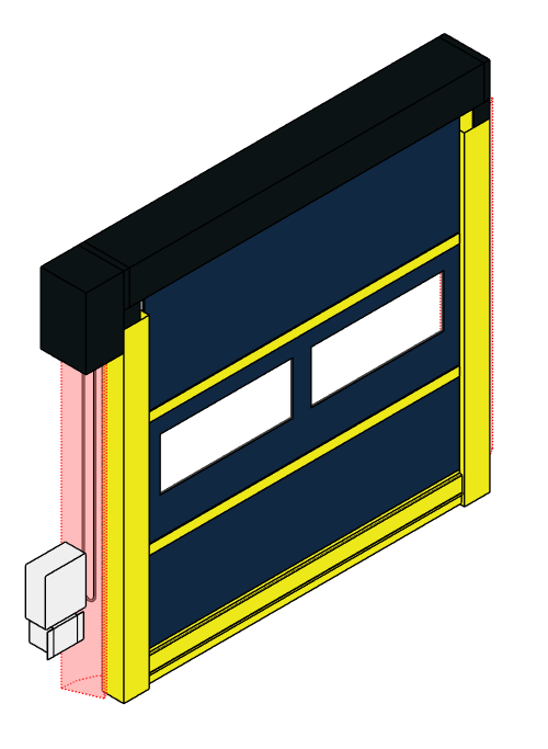 ADV-Xtreme 884 -  Strutted Exterior Heavy-duty High Speed Fabric Door