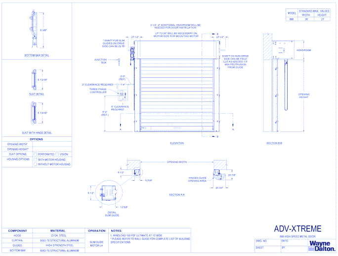 ADV-Xtreme 888 - High Speed Metal Doors