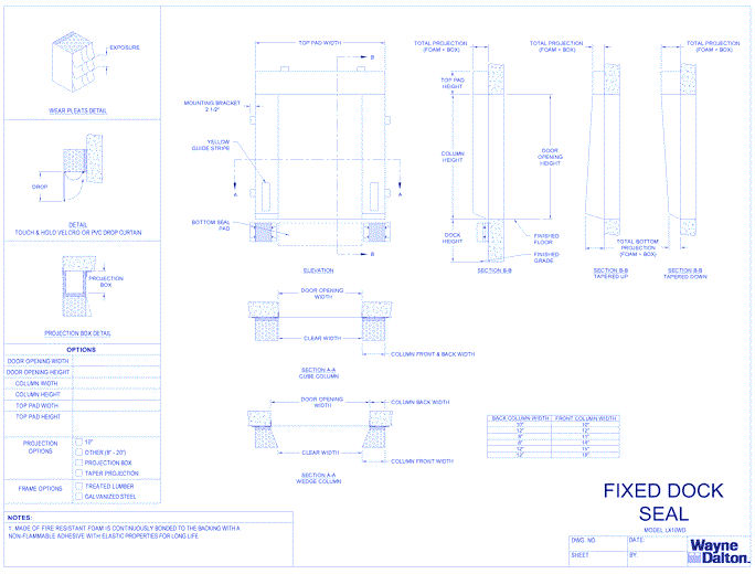 Fixed Dock Seal LX10WD