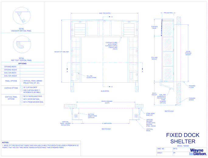 Fixed Dock Shelter TX40WD