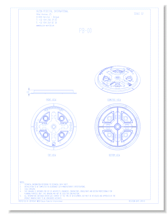 Pedestal PB-00 (Fixed 15 mm) 