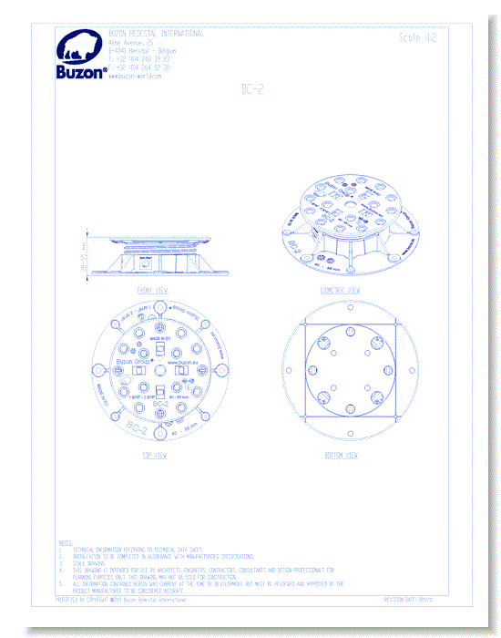 Pedestal BC-2 (40 to 55 mm) 