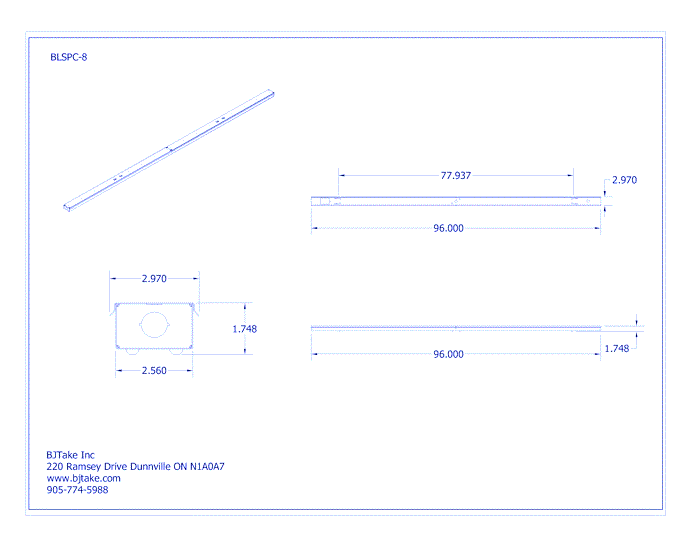 BLSPCT: LED True Length Linear Cove Fixture - 8 FT