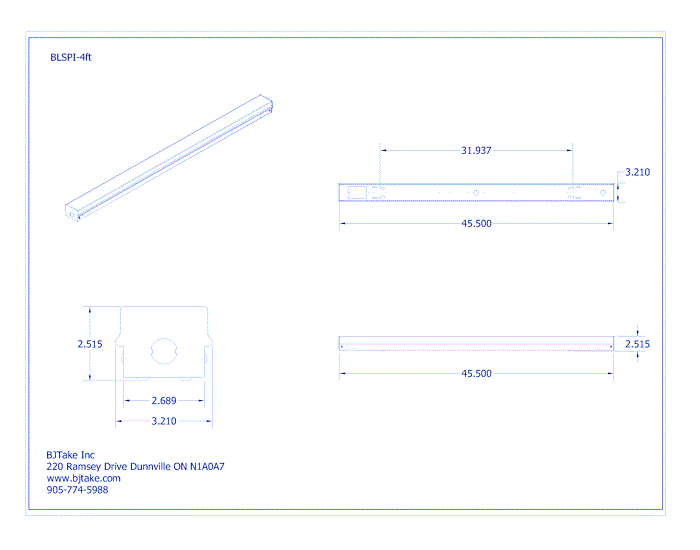 BLSPI: LED Linear Strip Fixture - 4 FT