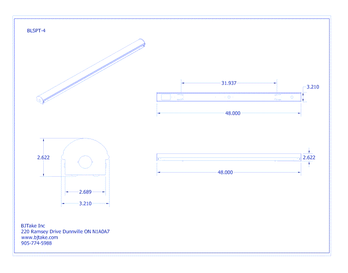 BLSPT: LED True Length Linear Strip Fixture - 4 FT