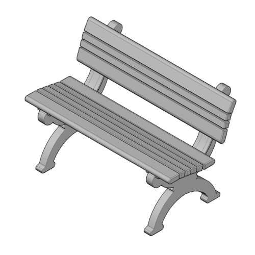 Cambridge 4' Backed Bench (ASM-CB4B)