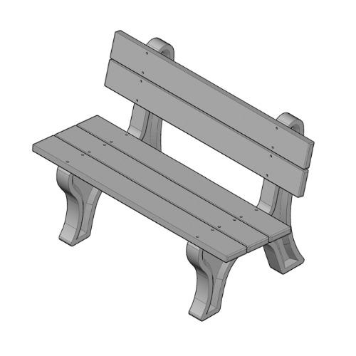 Economizer Traditional 4' Backed Bench (ASM-ET4B)