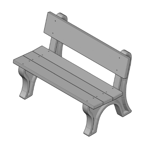 Landmark 4' Backed Bench (ASM-LB4B)