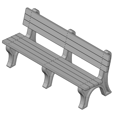 Deluxe 6' Backed Bench (ASM-DB6B)