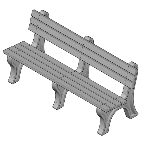 Economizer 6' Backed Bench (ASM-EM6B)