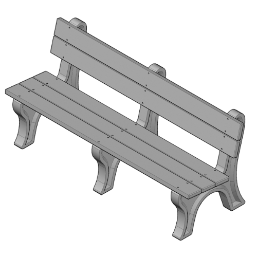 Economizer Traditional 6' Backed Bench (ASM-ET6B)