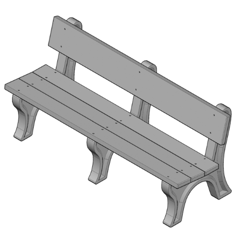 Landmark 6' Backed Bench (ASM-LB6B)