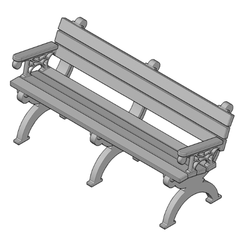 Monarque 6' Backed Bench with Arms (ASM-MB6BA)