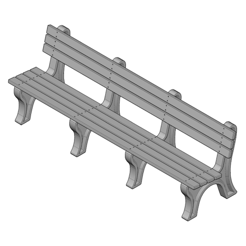 Economizer 8' Backed Bench (ASM-EM8B)