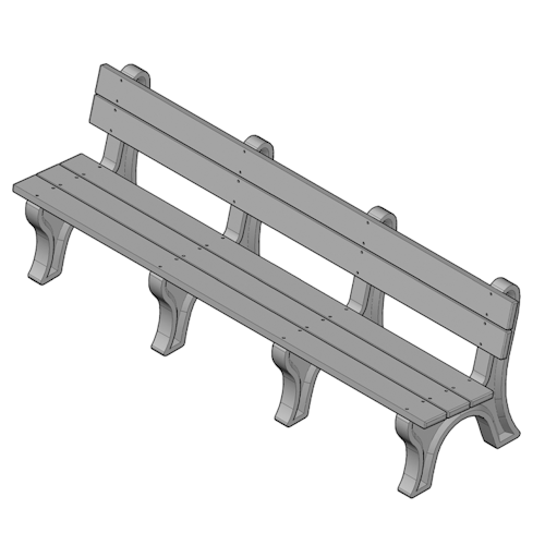 Economizer Traditional 8' Backed Bench (ASM-ET8B)