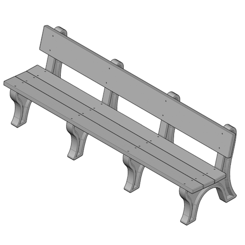 Landmark 8' Backed Bench (ASM-LB8B)