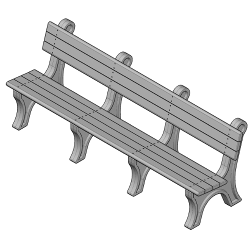 Park Classic 8' Backed Bench (ASM-PC8B)