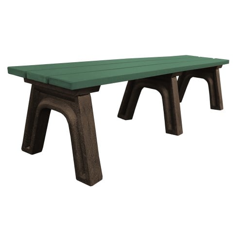 CAD Drawings Polly Products Traditional 6' Flat Bench (ASM-TB6F)