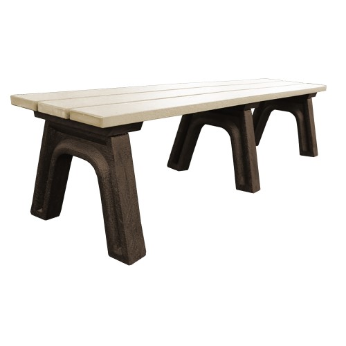 CAD Drawings Polly Products Traditional 6' Flat Bench (ASM-TB6F)