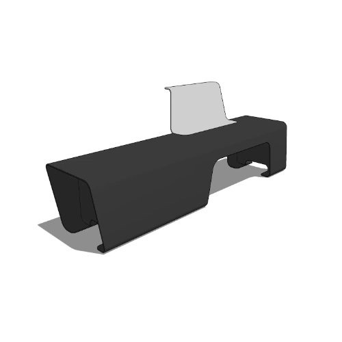 Flight 4 Seat Half Backrest Right Tapered Left Bench (FLT1-3-3-G1)