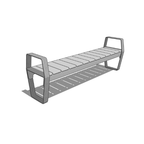 Marina Timber Backless Bench (MART2-4-G1)