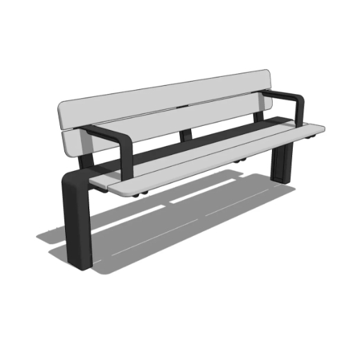 Versa Backed Bench W/ Armrest (VSA1A-G2)