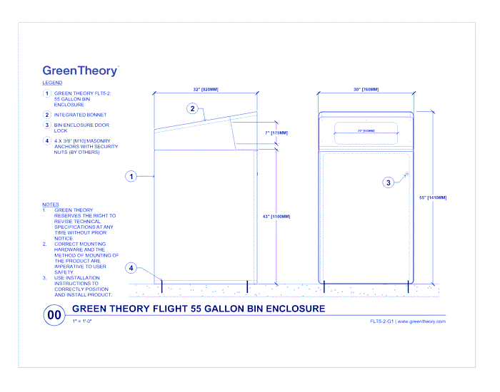 Flight 55 Gallon Bin Enclosure (FLT5-2-G1)