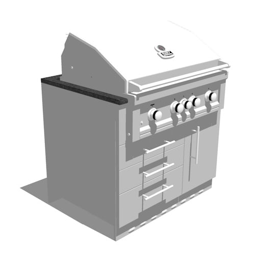 40” Appliance Cabinet (SAC40GLPCD_RUBY4BIR)