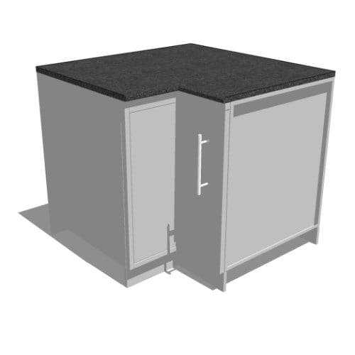 12” X 12” Corner Cabinet w/ Swivel Door & 3 Shelves (SBC12SLS)