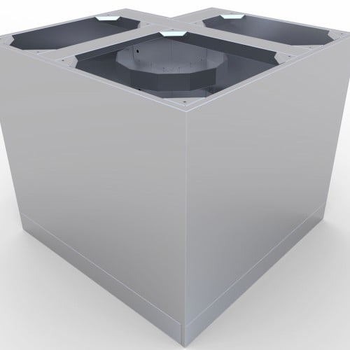 CAD Drawings BIM Models Sunstone Metal Products 12” X 12” Corner Cabinet w/ Swivel Door & 3 Shelves (SBC12SLS)