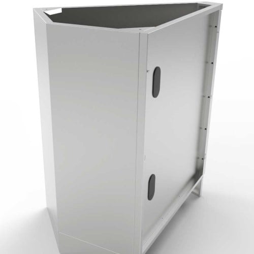 CAD Drawings BIM Models Sunstone Metal Products 3" Front Panel 45 Degree Corner Cabinet (SBC3C45)
