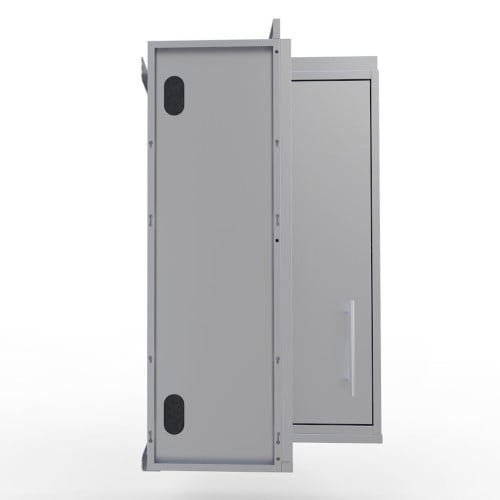 CAD Drawings BIM Models Sunstone Metal Products 12" x 12" Full Height 360 Swivel Door Corner Cabinet w/Three Shelves (SWC12SLS)