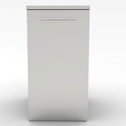 CAD Drawings BIM Models Sunstone Metal Products 18” Trash Drawer Cabinet w/Two Top Loading Bins (SBC18STRD)