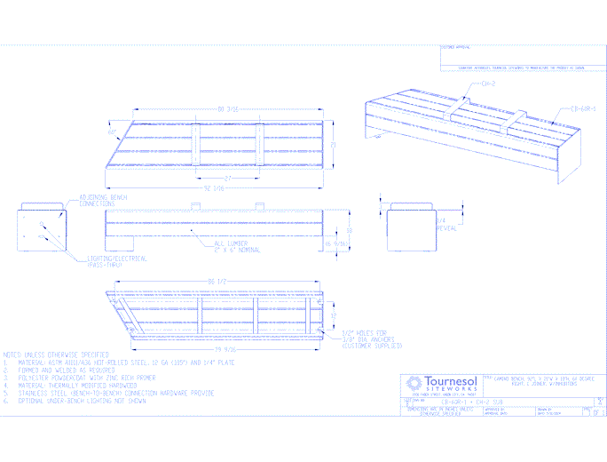 Camino Bench 60 Degree (CB-60R-1)