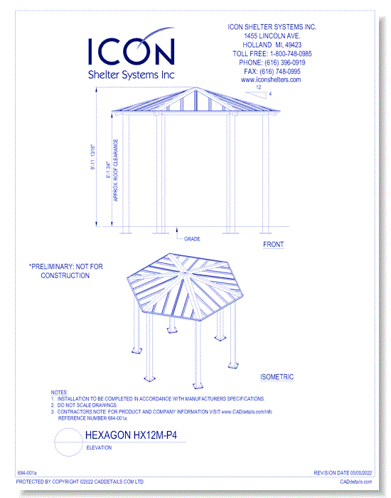 Hexagon HX12M-P4 - Elevation