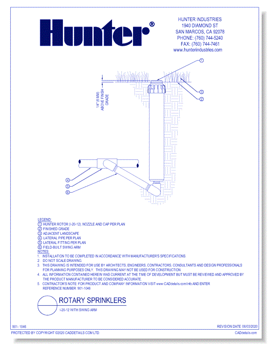 Rotors: I-20-12 with Swing Arm