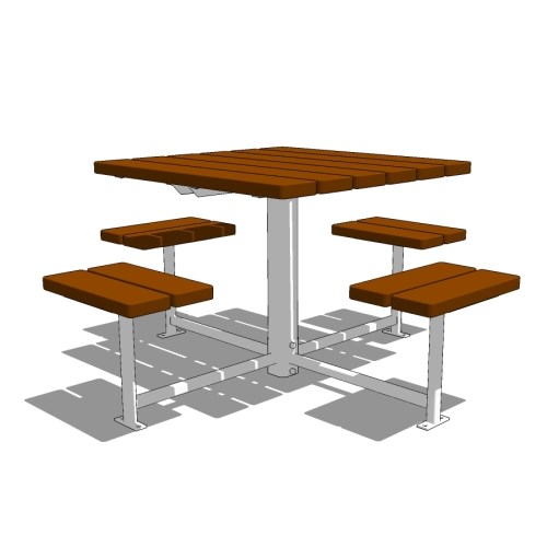 MTB-0400-00024 Picnic Table (MLPT400-S-W)