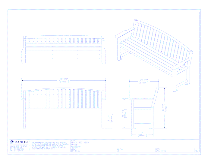 MBE-0450-00008 Bench (MLB450-W)