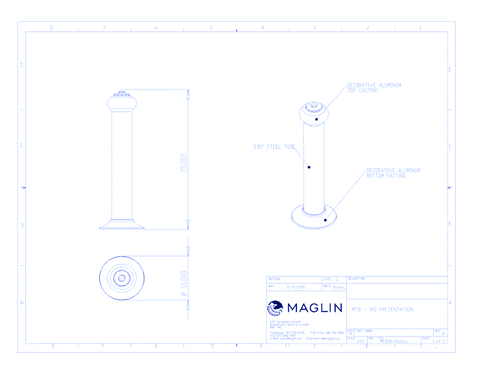 MBO-0100-00001 Bollard (MTB100-B1)