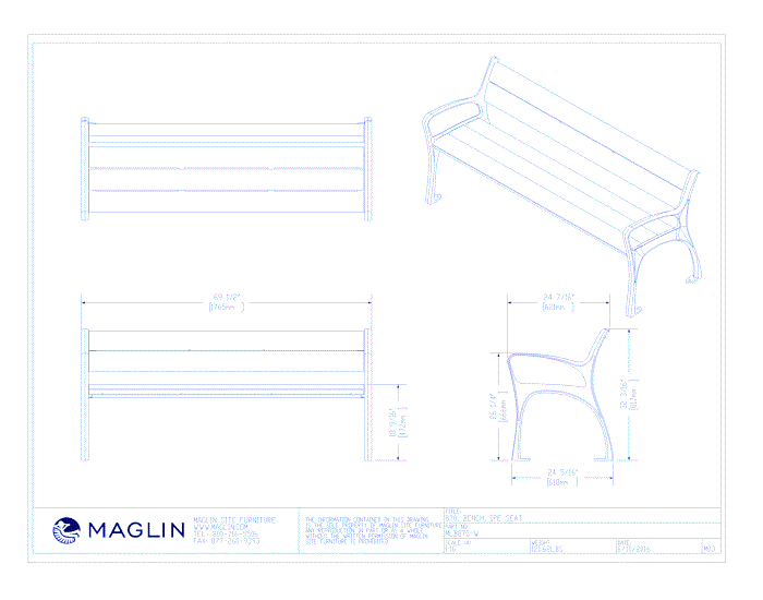 MBE-0870-00025 Bench (MLB870-W)