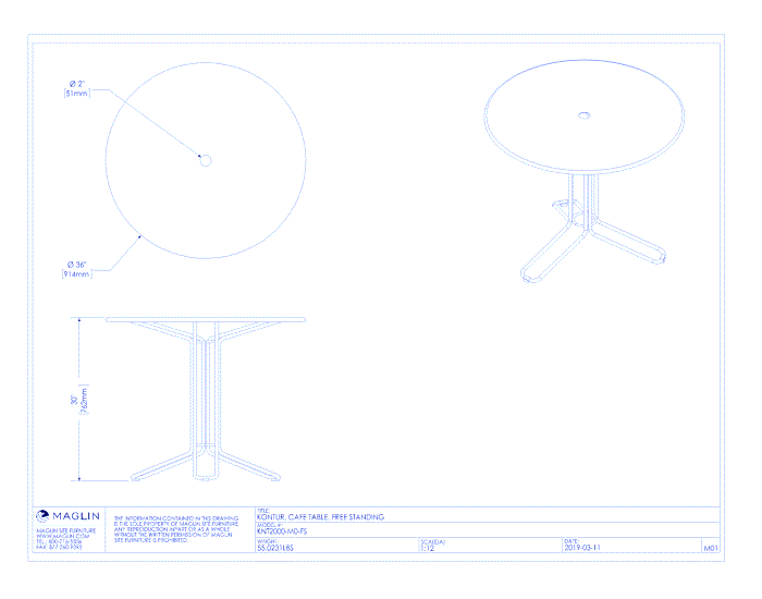 MTB-2000-00001 Table (KNT2000-M0-FS)