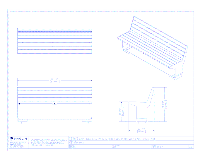 L-Series Backed Bench (MBE-3000-00002) 