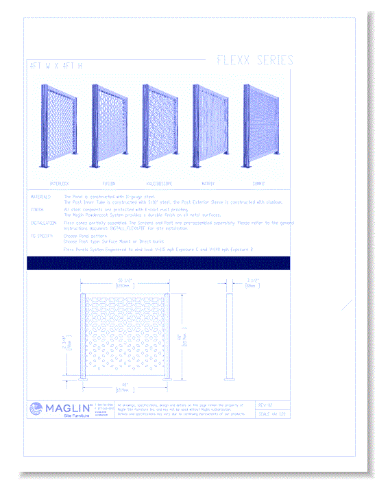 4 FT W x 4 FT H FLEXX Panels